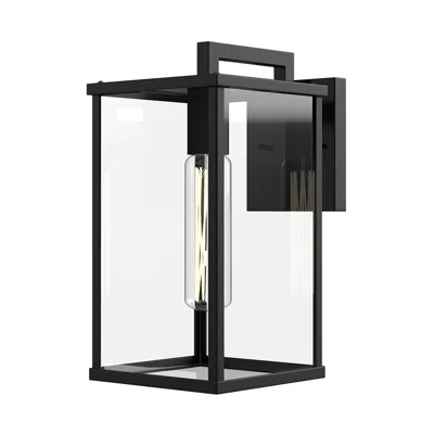 Kuzco Alora Mood Brentwood 12-in Clear Glass/textured Black Exterior Wall Sconces