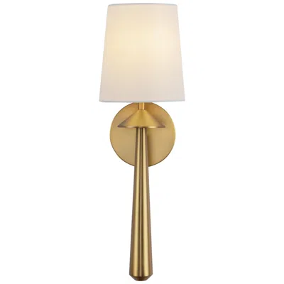 Kuzco Alora Mood Bridgette E12 16-in Brushed Gold/white Linen Wall Vanity