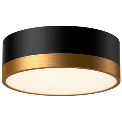 Kuzco Alora Mood Brisbane E26 12-in Aged Gold/matte Black Flush Mount