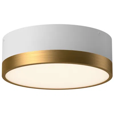 Kuzco Alora Mood Brisbane E26 12-in Aged Gold/white Flush Mount