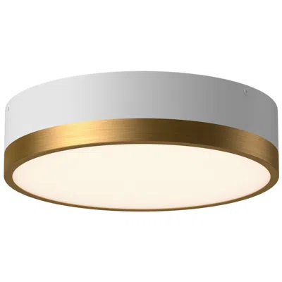 Kuzco Alora Mood Brisbane E26 16-in Aged Gold/white Flush Mount
