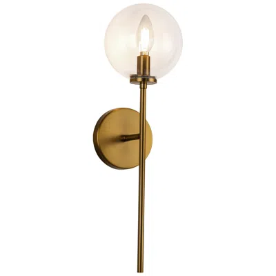 Kuzco Alora Mood Cassia E12 1 Head Aged Gold/clear Glass Wall Vanity