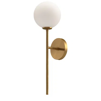 Kuzco Alora Mood Cassia E12 6-in Aged Gold/opal Matte Glass Wall Vanity