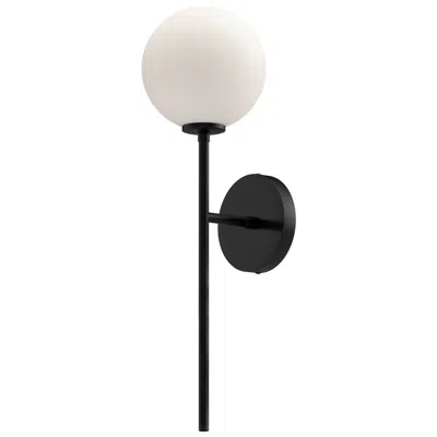 Kuzco Alora Mood Cassia E12 6-in Matte Black/opal Matte Glass Wall Vanity