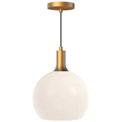 Kuzco Alora Mood Castilla E26 10-in Aged Gold/opal Matte Glass Pendant