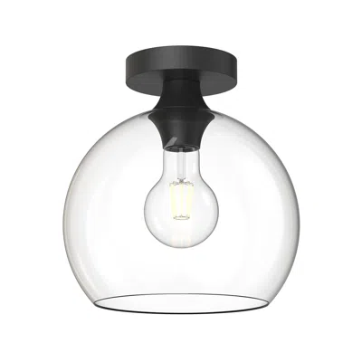 Kuzco Alora Mood Castilla E26 10-in Clear Glass/matte Black Flush Mount