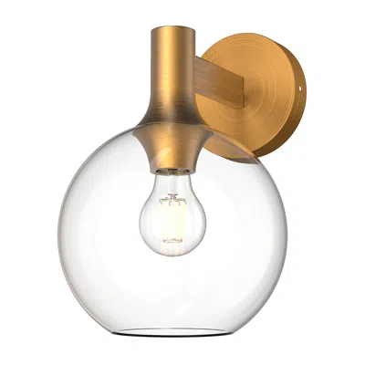 Kuzco Alora Mood Castilla E26 8-in Aged Gold/clear Glass Wall Vanity