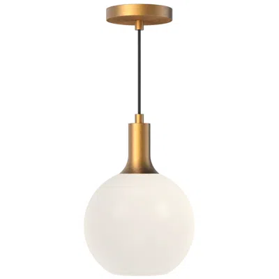 Kuzco Alora Mood Castilla E26 8-in Aged Gold/opal Matte Glass Pendant