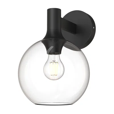 Kuzco Alora Mood Castilla E26 8-in Clear Glass/matte Black Wall Vanity