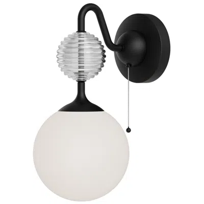 Kuzco Alora Mood Celia E12 6-in Matte Black/opal Glass Wall Vanity