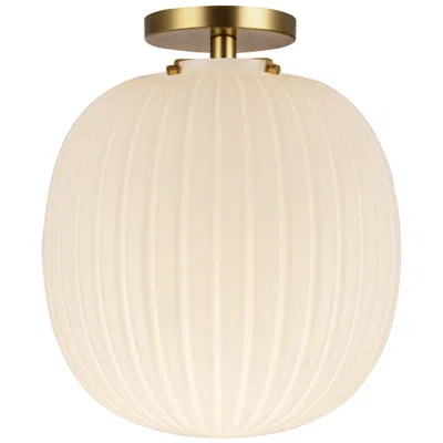 Kuzco Alora Mood Cherise E26 12-in Gold/glass Semi-flush Mount