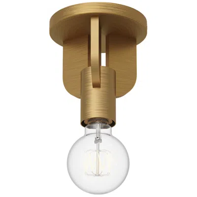 Kuzco Alora Mood Claire E26 5-in Aged Gold Semi-flush Mount