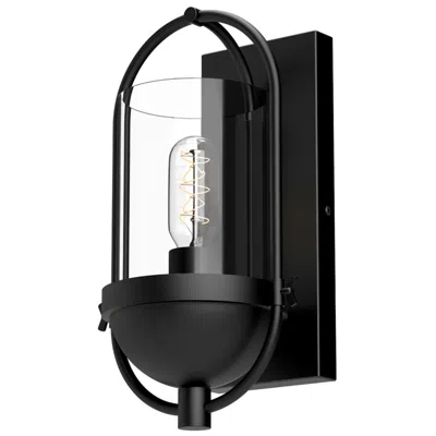 Kuzco Alora Mood Cyrus E26 7-in Clear Glass/matte Black Wall Vanity