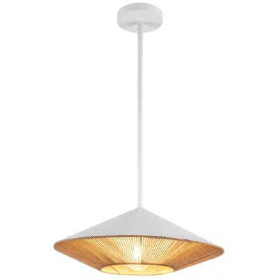 Kuzco Alora Mood Daphne E26 15-in White/brown Cotton Rope Pendant