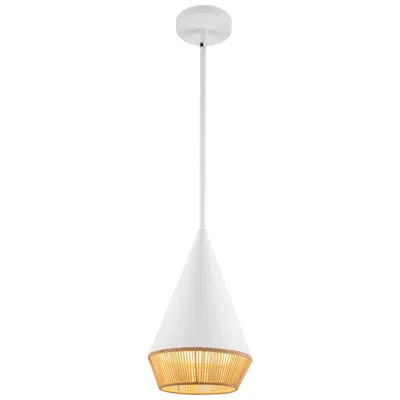 Kuzco Alora Mood Daphne E26 7-in White/brown Cotton Rope Pendant