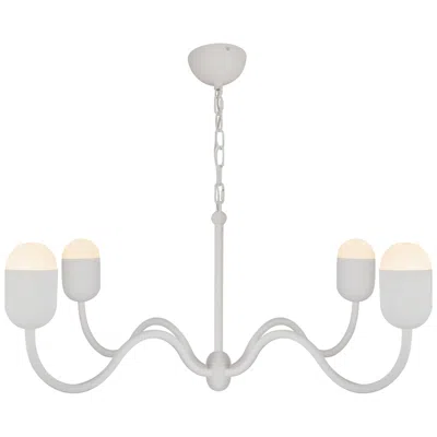 Kuzco Alora Mood Effie E12 39-in Antique White/opal Glass Socket Chandelier