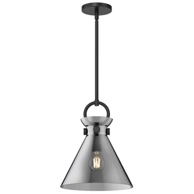 Kuzco Alora Mood Emerson E26 11-in Matte Black/smoked Pendant