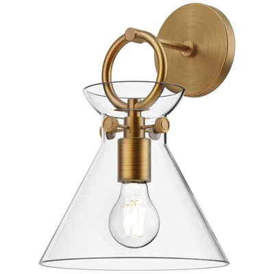 Kuzco Alora Mood Emerson E26 9-in Aged Gold/clear Wall Vanity