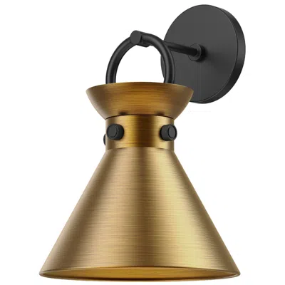 Kuzco Alora Mood Emerson E26 9-in Matte Black/aged Gold Wall Vanity