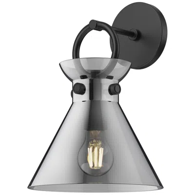 Kuzco Alora Mood Emerson E26 9-in Matte Black/smoked Wall Vanity