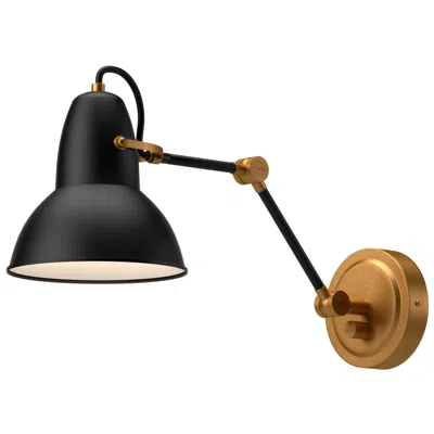 Kuzco Alora Mood Felix E26 6-in Aged Gold/matte Black Wall Vanity
