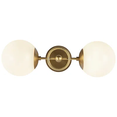 Kuzco Alora Mood Fiore E12 18-in Brushed Gold/glossy Opal Glass Wall Vanity