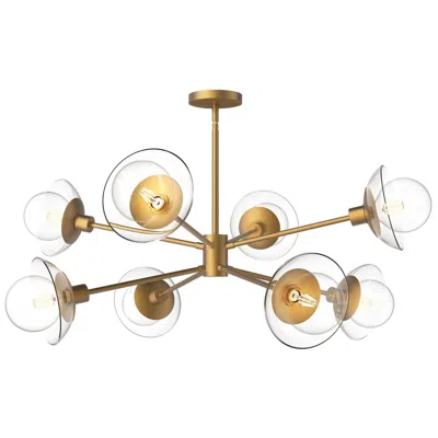 Kuzco Alora Mood Francesca E26 40-in Aged Gold/clear Glass 8 Lights Chandeliers