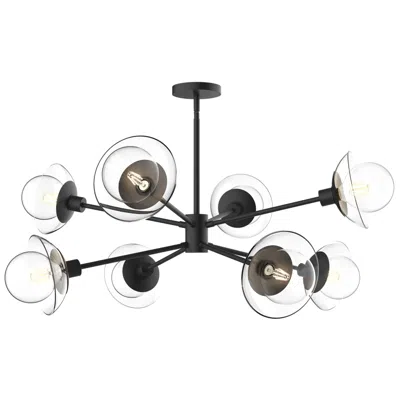 Kuzco Alora Mood Francesca E26 40-in Clear Glass/matte Black 8 Lights Chandeliers