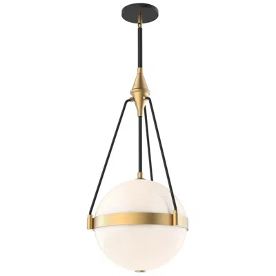 Kuzco Alora Mood Harmony E26 14-in Brushed Gold/glossy Opal Glass Pendant