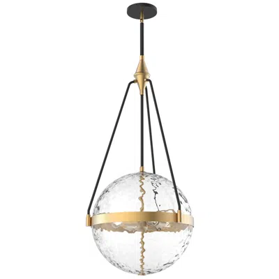 Kuzco Alora Mood Harmony E26 18-in Brushed Gold/ Clear Water Glass Pendant