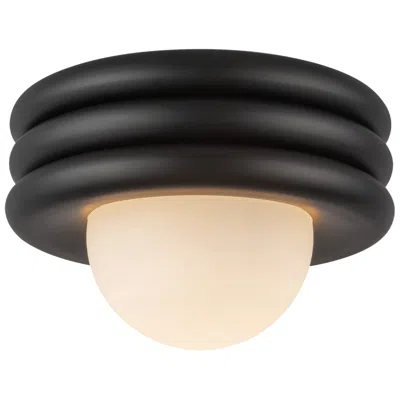 Kuzco Alora Mood Harvey E26 12-in Matte Black Semi-flush Mount