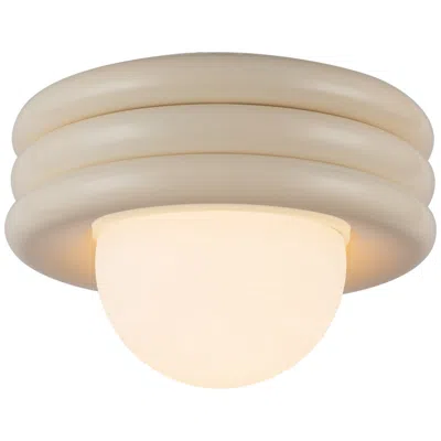 Kuzco Alora Mood Harvey E26 12-in Pearl White Semi-flush Mount