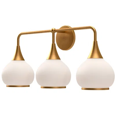 Kuzco Alora Mood Hazel E26 26-in Aged Gold/opal Matte Glass Vanity Light