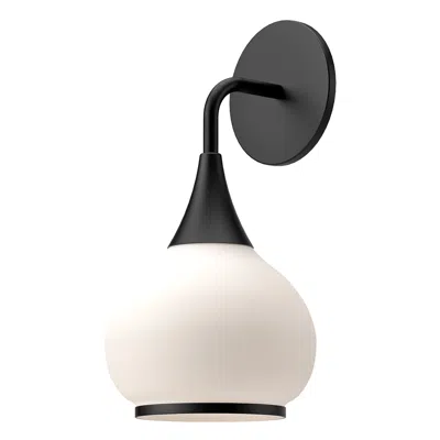 Kuzco Alora Mood Hazel E26 6-in Matte Black/opal Matte Glass Wall Vanity