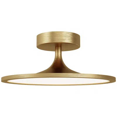 Kuzco Alora Mood Issa Led 12-in Brushed Gold Semi-flush Mount