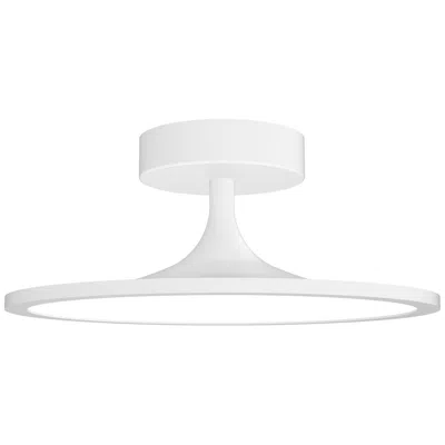 Kuzco Alora Mood Issa Led 12-in White Semi-flush Mount
