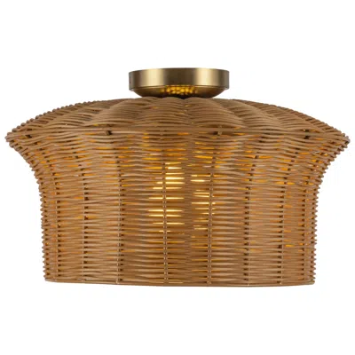 Kuzco Alora Mood Kai E26 16-in Brushed Gold Semi-flush Mount
