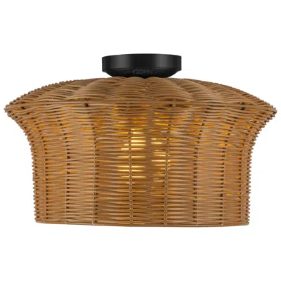 Kuzco Alora Mood Kai E26 16-in Matte Black Semi-flush Mount