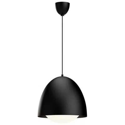 Kuzco Alora Mood Kenji E26 16-in Matte Black/opal Matte Glass Pendant