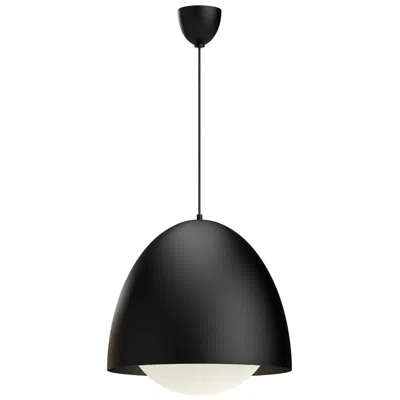 Kuzco Alora Mood Kenji E26 20-in Matte Black/opal Matte Glass Pendant