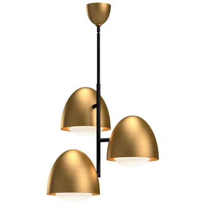 Kuzco Alora Mood Kenji E26 24-in Aged Gold/opal Matte Glass 3 Lights Chandeliers