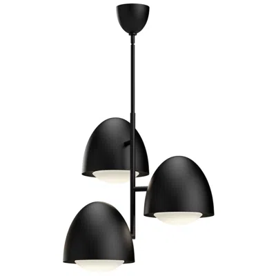 Kuzco Alora Mood Kenji E26 24-in Black/opal Matte Glass 3 Lights Chandeliers