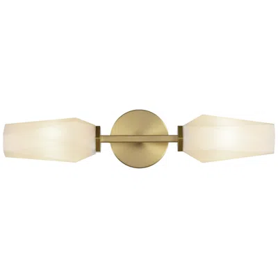 Kuzco Alora Mood Krysta E12 20-in Brushed Gold/opal Glass Wall Vanity