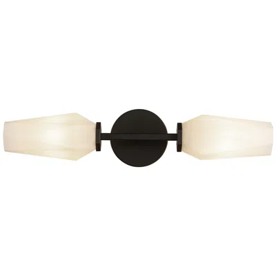 Kuzco Alora Mood Krysta E12 20-in Matte Black/opal Glass Wall Vanity