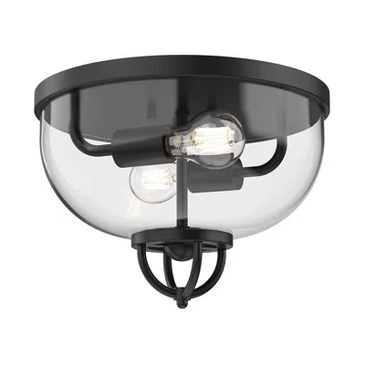 Kuzco Alora Mood Lancaster E26 13-in Matte Black Flush Mount