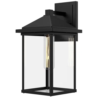Kuzco Alora Mood Larchmont E26 6-in Glass/black Exterior Wall Sconce