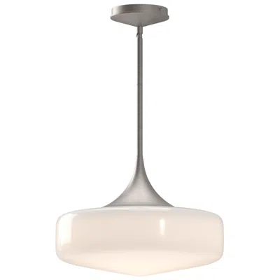 Kuzco Alora Mood Lincoln E26 14-in Brushed Nickel/glossy Opal Glass Pendant