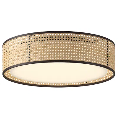 Kuzco Alora Mood Lyla Led 16-in Rattan Flush Mount