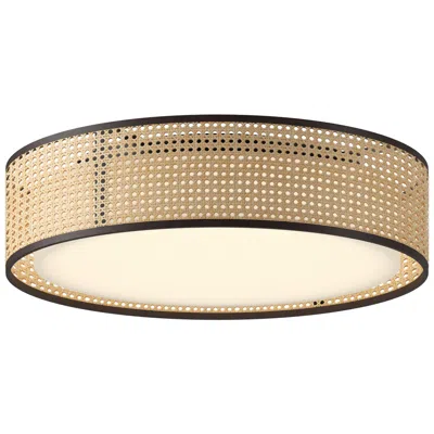 Kuzco Alora Mood Lyla Led 20-in Rattan Flush Mount