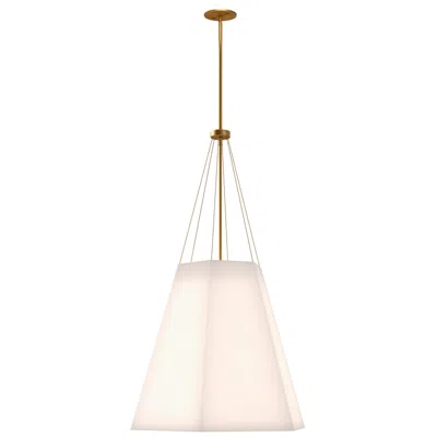 Kuzco Alora Mood Manila E26 22-in Aged Gold/white Linen Pendant